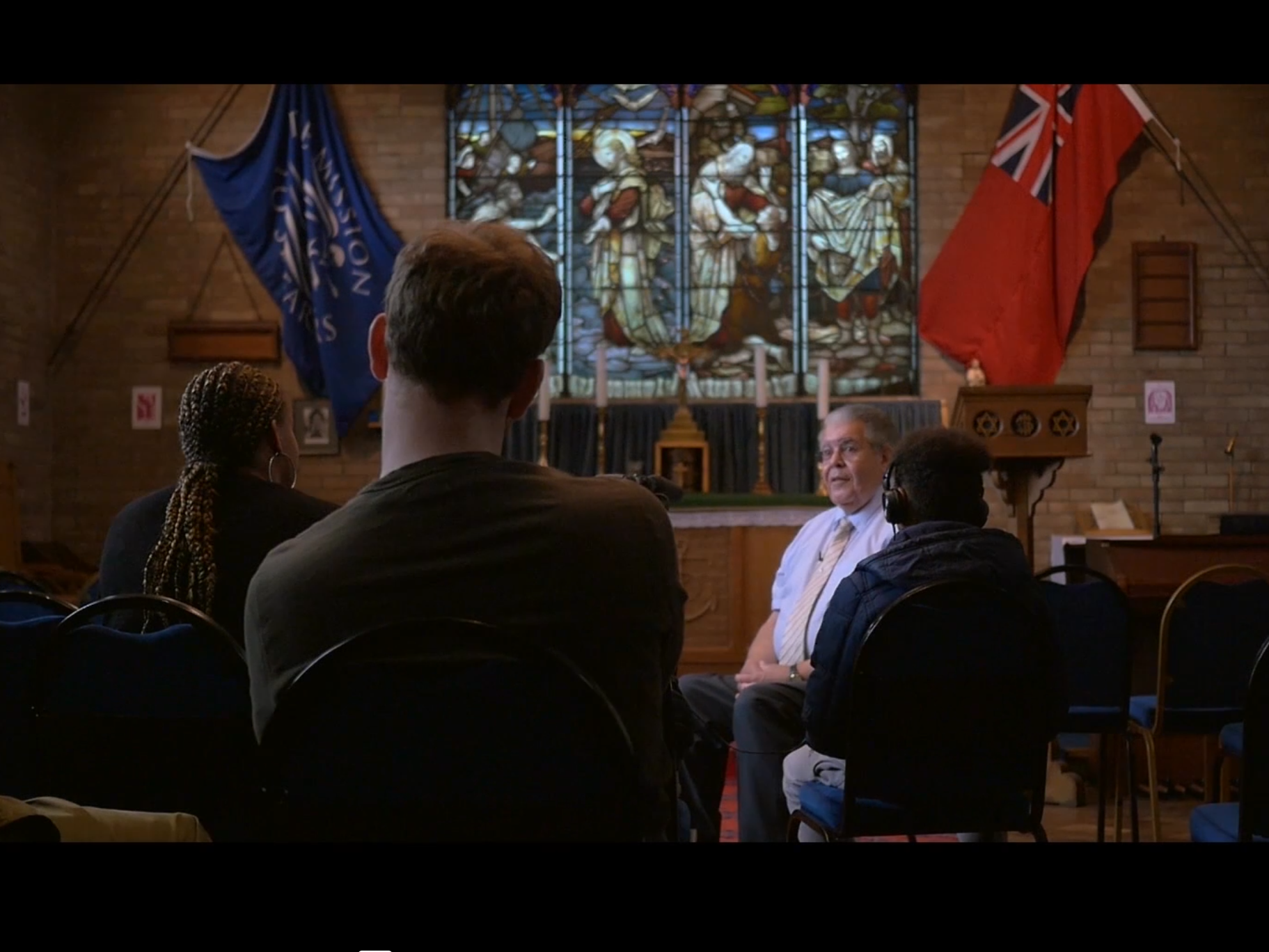 A picture of church hall where the positive identy documentary is filmed.